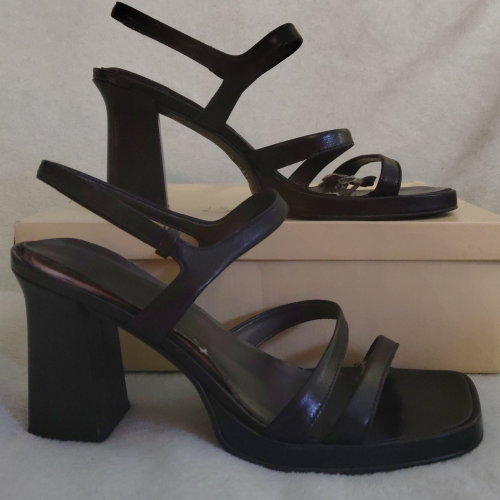 Enzo Angiolini Black Chunky Heels
